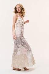 Adalita Patchwork Crochet Maxi Dress