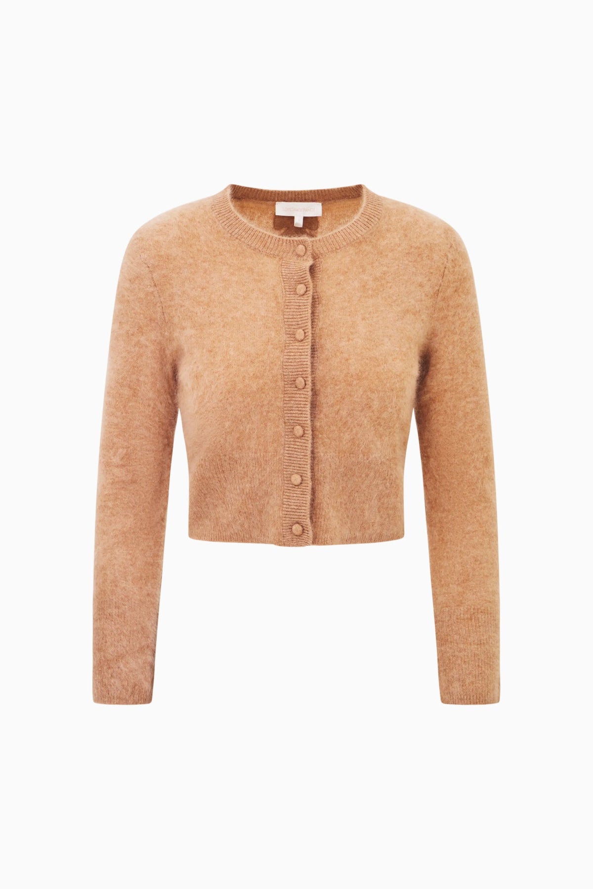 Adeanne Fitted Cashmere Cardigan - BROWN SUGAR