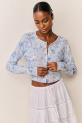 Adeanne Heirloom Print Cotton Cardigan
