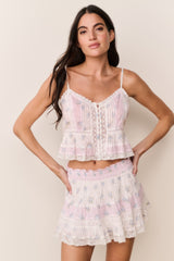 Aleni Mixed Print Cotton Top