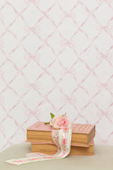 Baby Bow Faded Primrose Standard Wallpaper