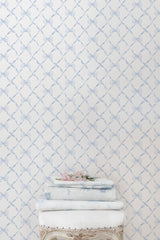 Baby Bow Blue Bella Standard Wallpaper