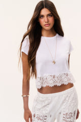 Avelina Cotton Lace Tee
