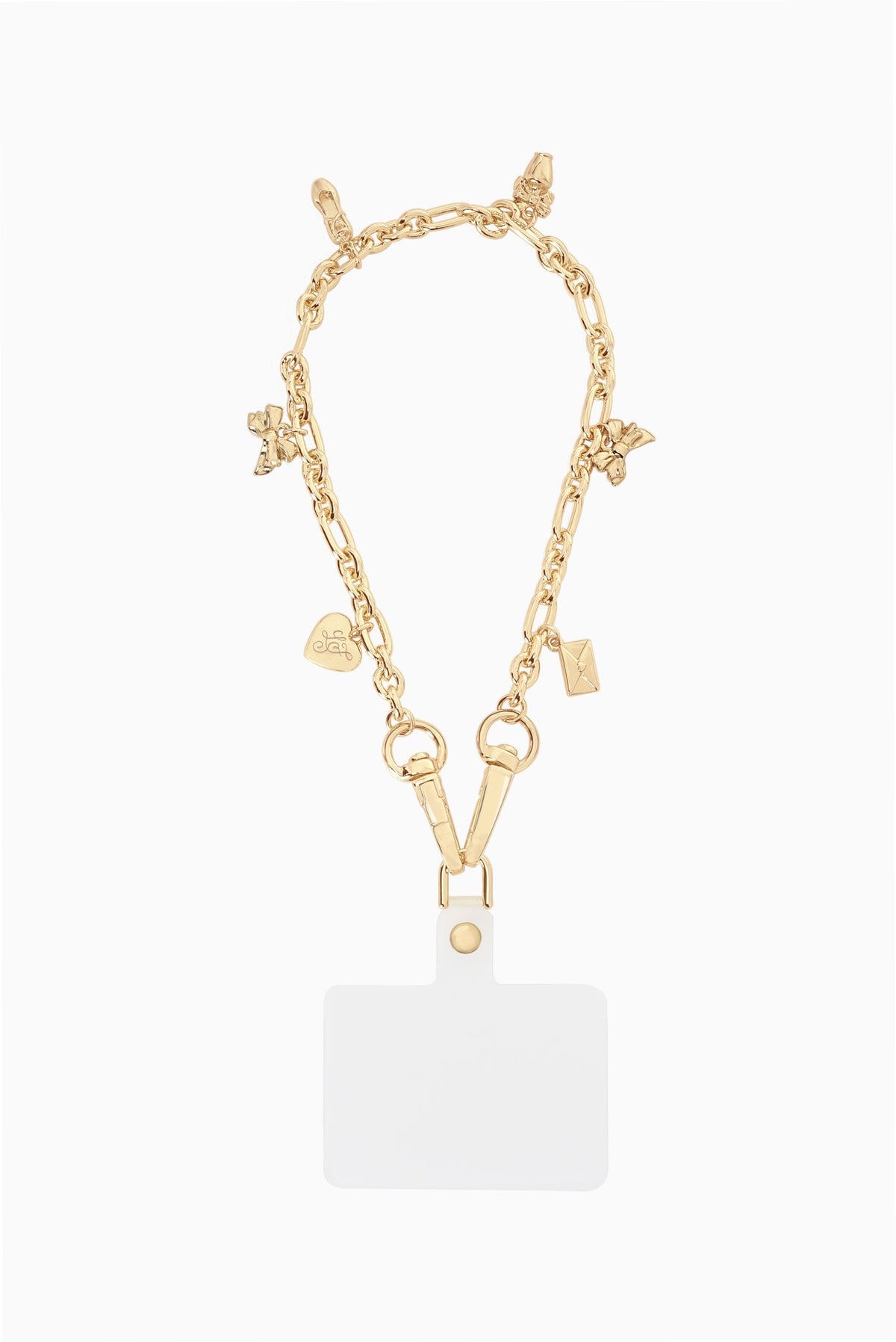 Case-Mate x LoveShackFancy Anchor Card Phone Charm - Gold w/ Charms