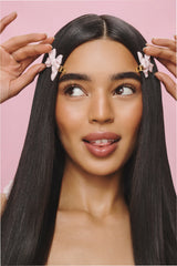 Mane x LoveShackFancy Set of 2 Pink Bow Hair Clips