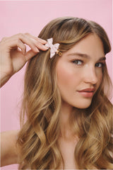 Mane x LoveShackFancy Set of 2 Pink Bow Hair Clips