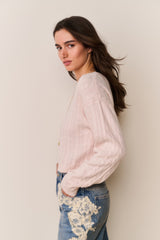 Filomena Cropped Cable Knit Pullover
