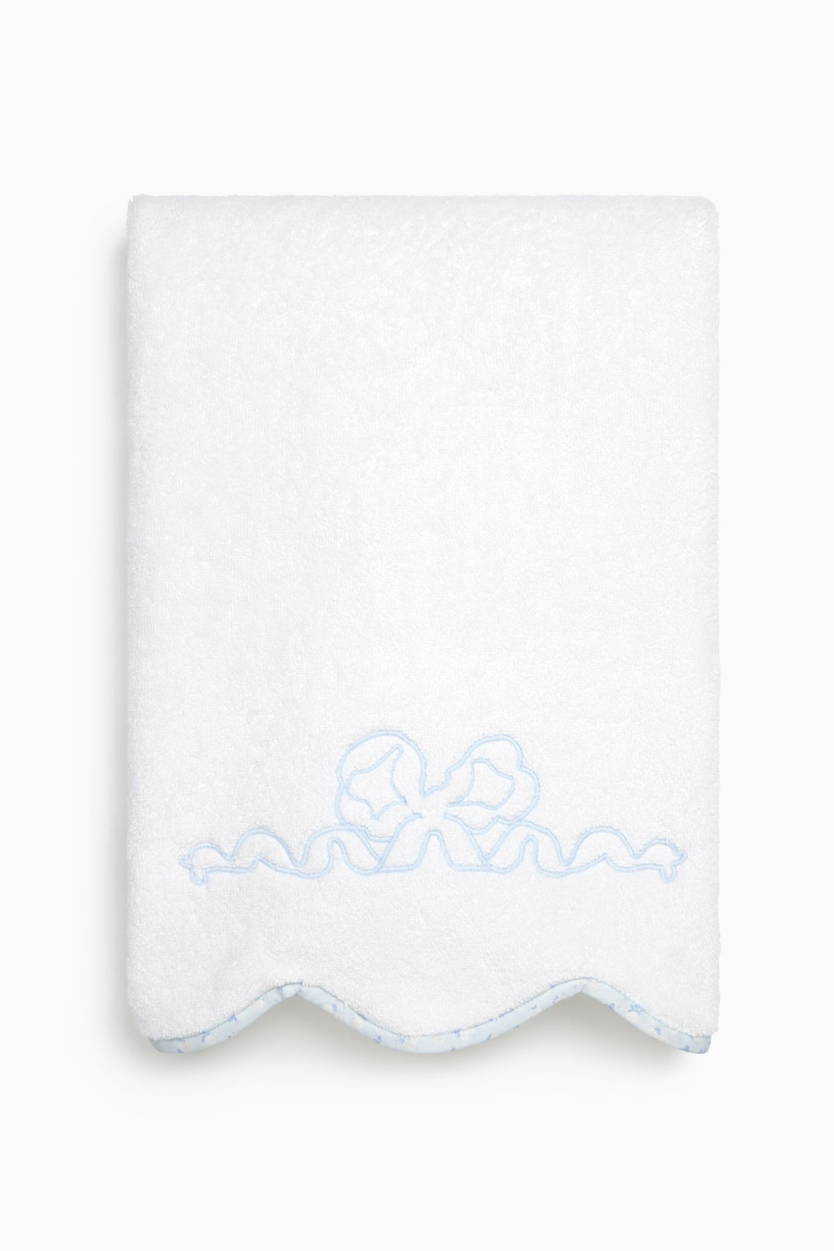 Bow-Embroidered Bath Towel