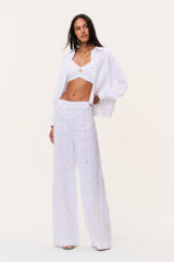 Cinna Eyelet Linen Pant