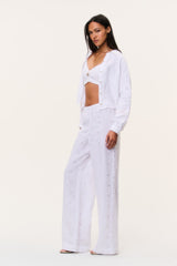 Cinna Eyelet Linen Pant