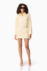 CURAAE Airlie Jacket & Mini Skirt Set in Yellow