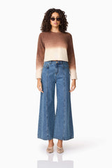 CURAAE Malta Knit Jumper in Brown & Beige