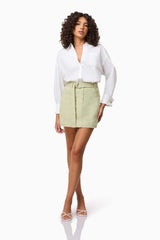 CURAAE Greta Jacket & Mini Skirt Set in Green