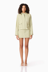 CURAAE Greta Jacket & Mini Skirt Set in Green