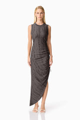 CURAAE Lavania Asymmetrical Midi Dress in Grey