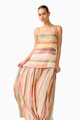 CURAAE Zala Maxi Dress in Striped Multi