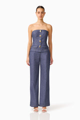 CURAAE Vana Denim Jumpsuit in Blue
