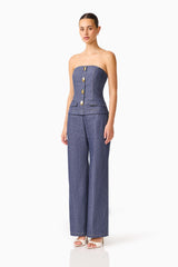 CURAAE Vana Denim Jumpsuit in Blue