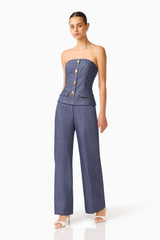 CURAAE Vana Denim Jumpsuit in Blue