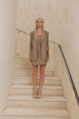 CURAAE Alexi Double Breasted Blazer in Green