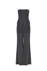 CURAAE Liberty Striped Knit Set in Grey