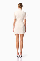 CURAAE Aura Short Sleeve Mini Dress In White
