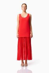 CURAAE Etoile Maxi Dress in Red