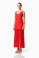 CURAAE Etoile Maxi Dress in Red