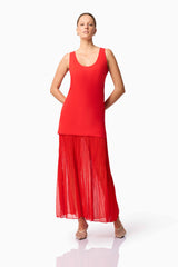 CURAAE Etoile Maxi Dress in Red