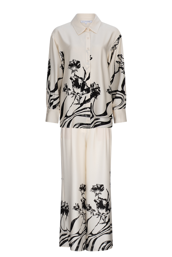 CURAAE Cannes Set in White & Black Floral