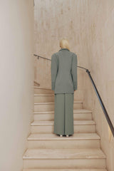 CURAAE Antara Slim Fit Blazer in Green