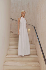 CURAAE Chelsea Sleeveless Maxi Dress in White