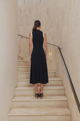 CURAAE Berlin Rib Knit Midi Dress in Black