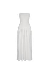 CURAAE Lex Strapless Maxi Dress in White