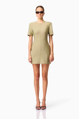 CURAAE Dua Short Sleeve Mini Dress in Green