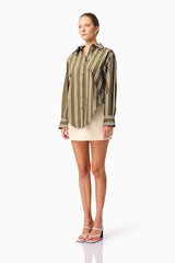 CURAAE Giverny Stripped Shirt in Green