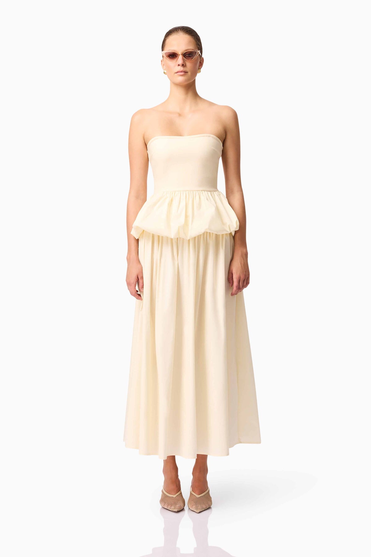 CURAAE Delia Top & Skirt Set in White