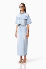 CURAAE Silvie Denim Top & Skirt Set