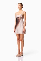 CURAAE Oriellie Sleeveless Mini Dress in Brown