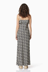 CURAAE Gianna Maxi Dress In Black & White