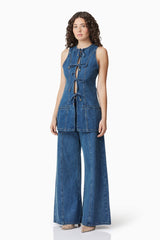 CURAAE Clara Sleeveless Denim Top