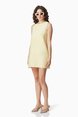 CURAAE Lucille Mini Shift Dress In Yellow