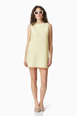 CURAAE Lucille Mini Shift Dress In Yellow