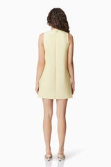 CURAAE Lucille Mini Shift Dress In Yellow