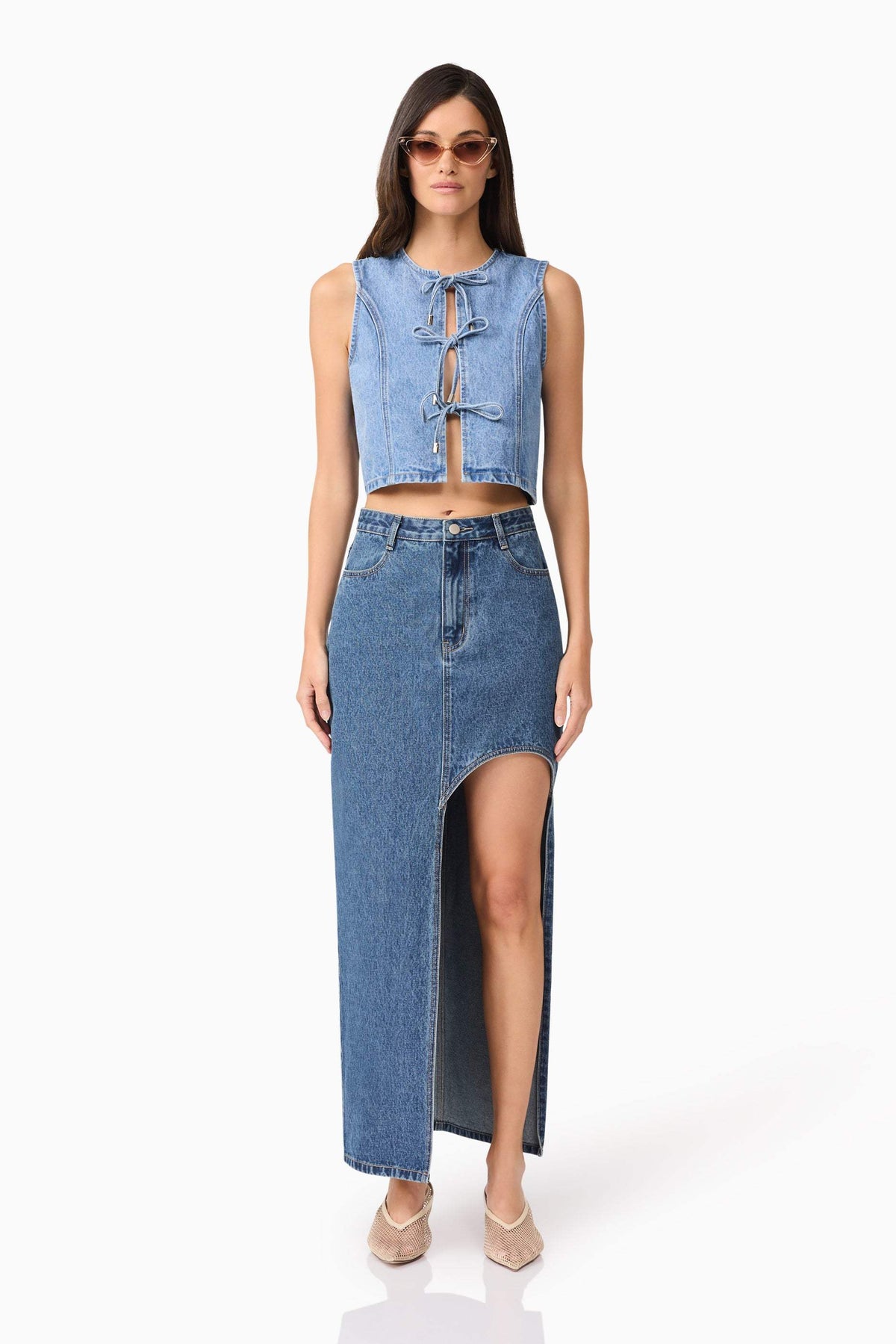 CURAAE Adalynn Denim Vest