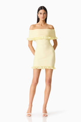 CURAAE Catiana Mini Dress in Yellow