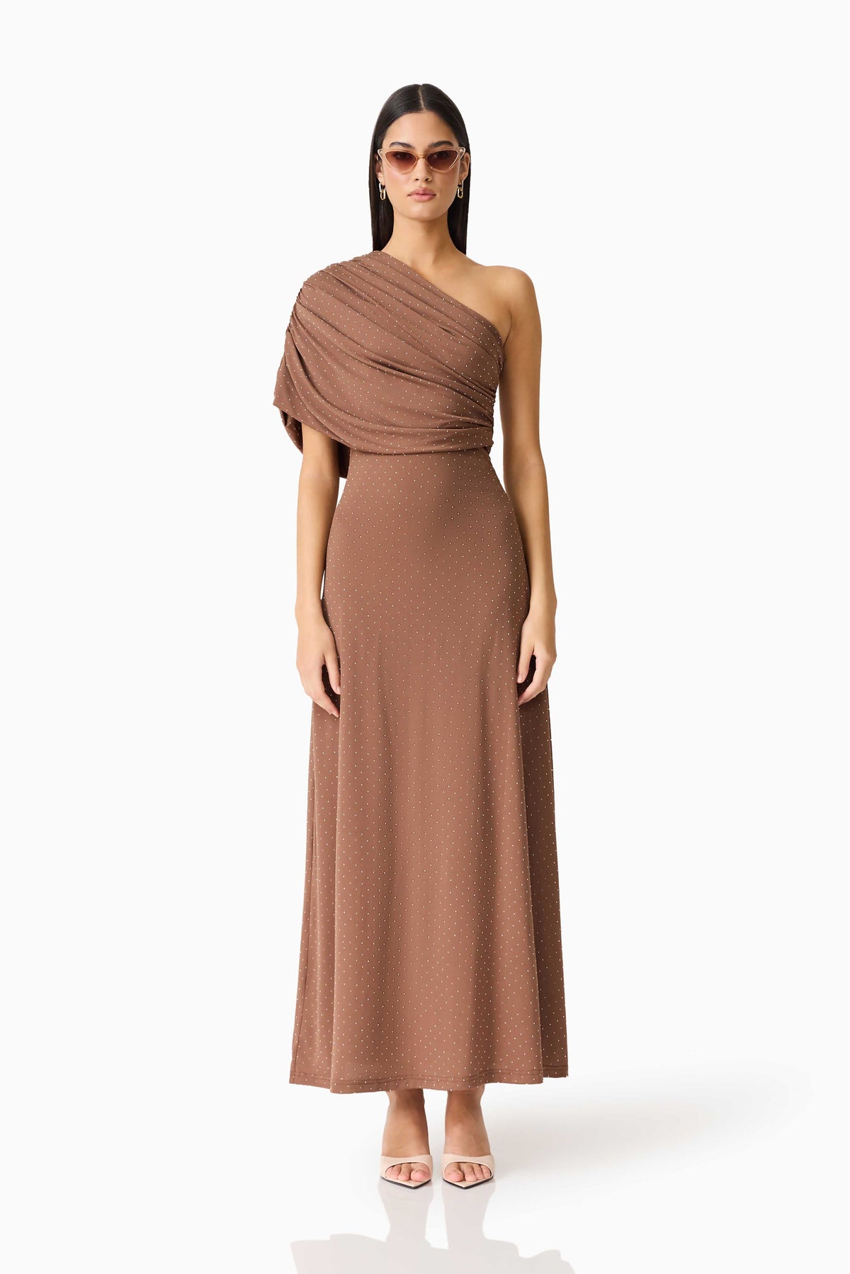 CURAAE Gizelle Maxi Dress in Brown