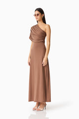 CURAAE Gizelle Maxi Dress in Brown