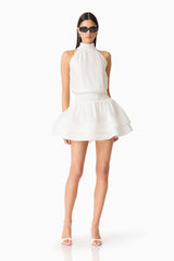 CURAAE Estrella Mini Dress in White