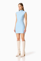 CURAAE Sacha Mini Dress in Baby Blue